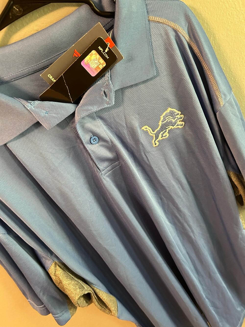 Detroit Lions Fanatics 3XL Blue Polo Shirt (NWT)